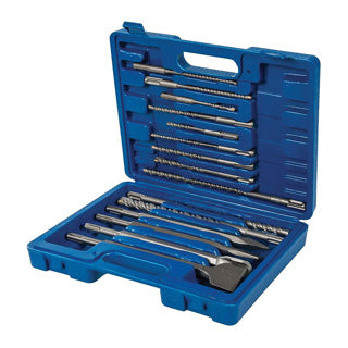 SILVERLINE SDS PLUS MASONRY DRILL & STEEL SET 15 PC