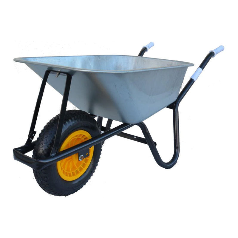 MOY WHEELBARROW 90L GALVANISED AND BLACK