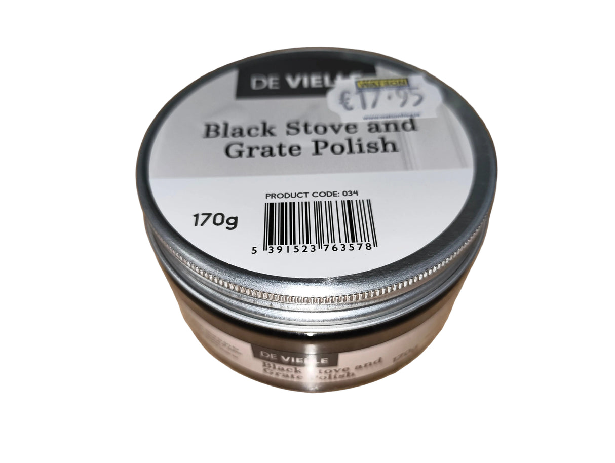 DE VIELLE STOVE & GRATE POLISH JAR 170G BLACK