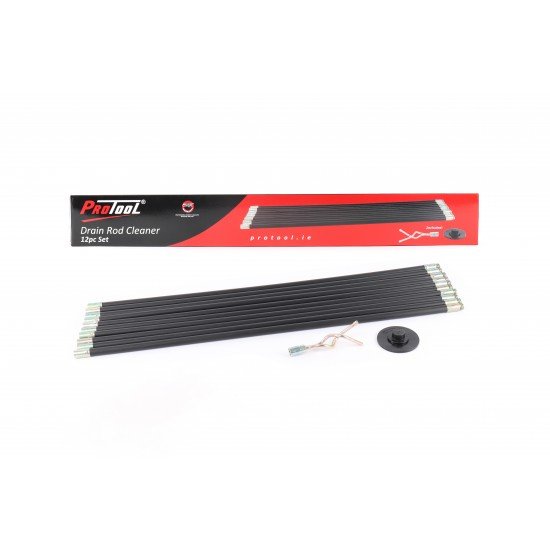 PROTOOL 12PC DRAIN ROD CLEANER SET
