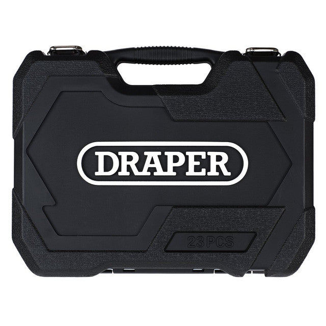 DRAPER HI-TORQ® METRIC SOCKET SET, 1/2" SQ.. DR. (23 PIECE)