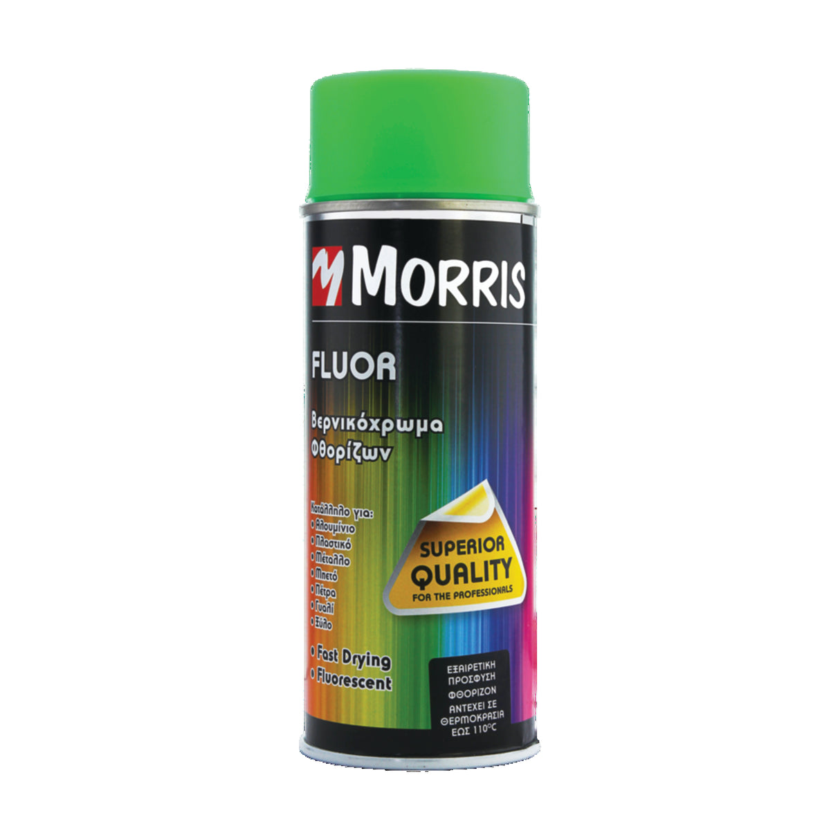 COLOR SPRAY, FLUORESCENT LACQUER YELLOW, MORRIS 400 ml