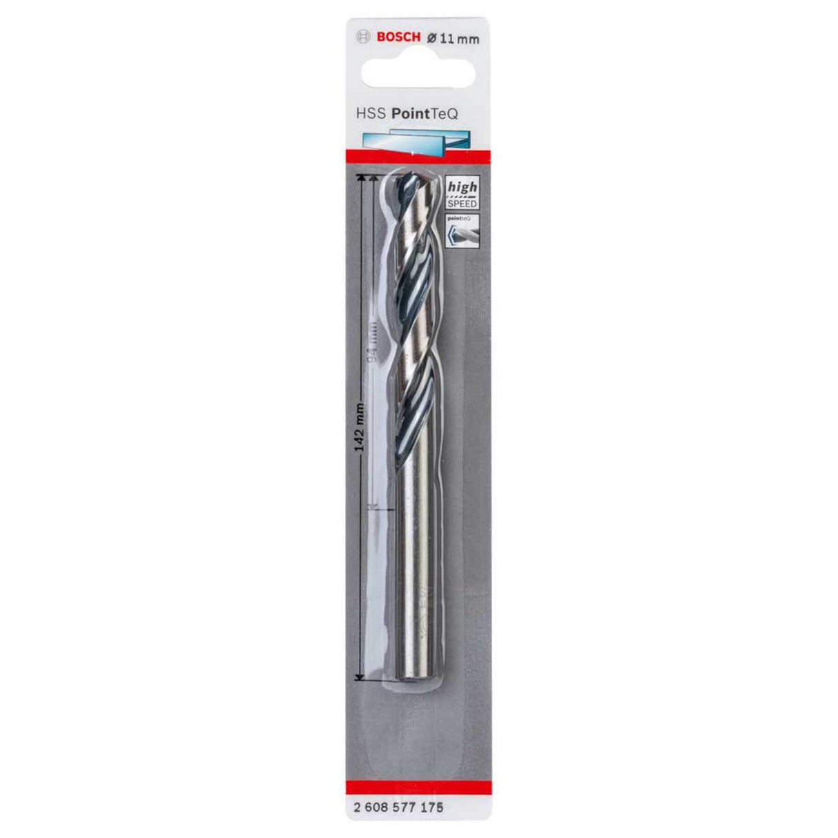 BOSCH HSS POINTTEQ DRILL BIT 11 X 142MM HSS-R