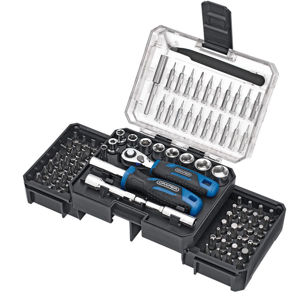 DRAPER RATCHET AND SCREWDRIVER BIT SET (92 PIECE)