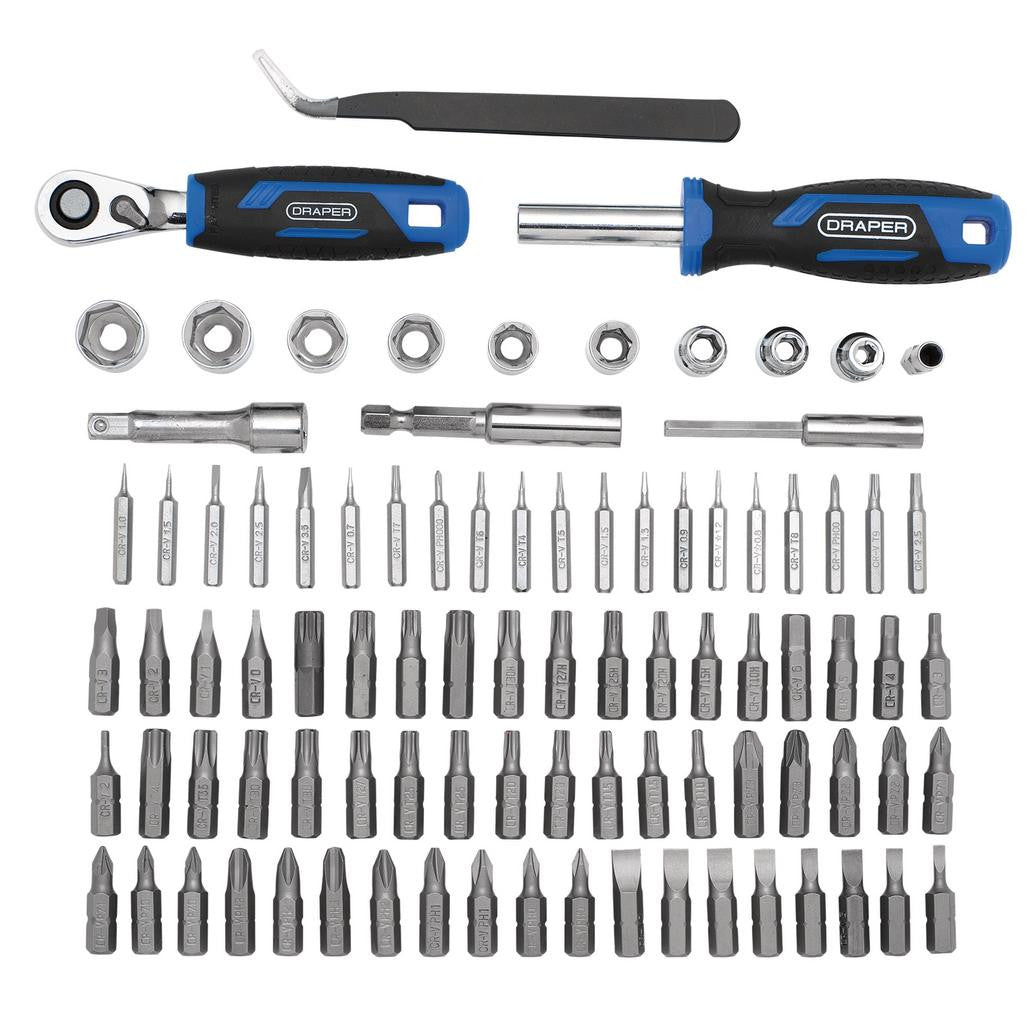 DRAPER RATCHET AND SCREWDRIVER BIT SET (92 PIECE)