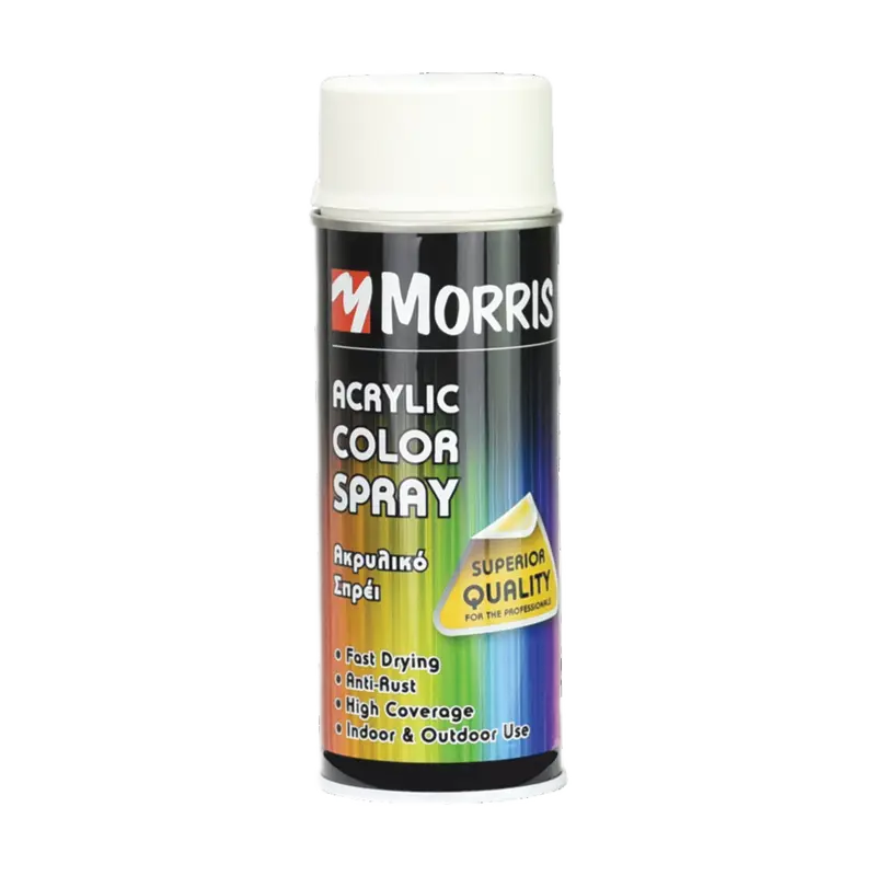 COLOR SPRAY, MATT PURE WHITE, MORRIS 400ml - RAL 9010