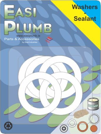 EASI PLUMB 5 PCE 1" PVC WASHERS