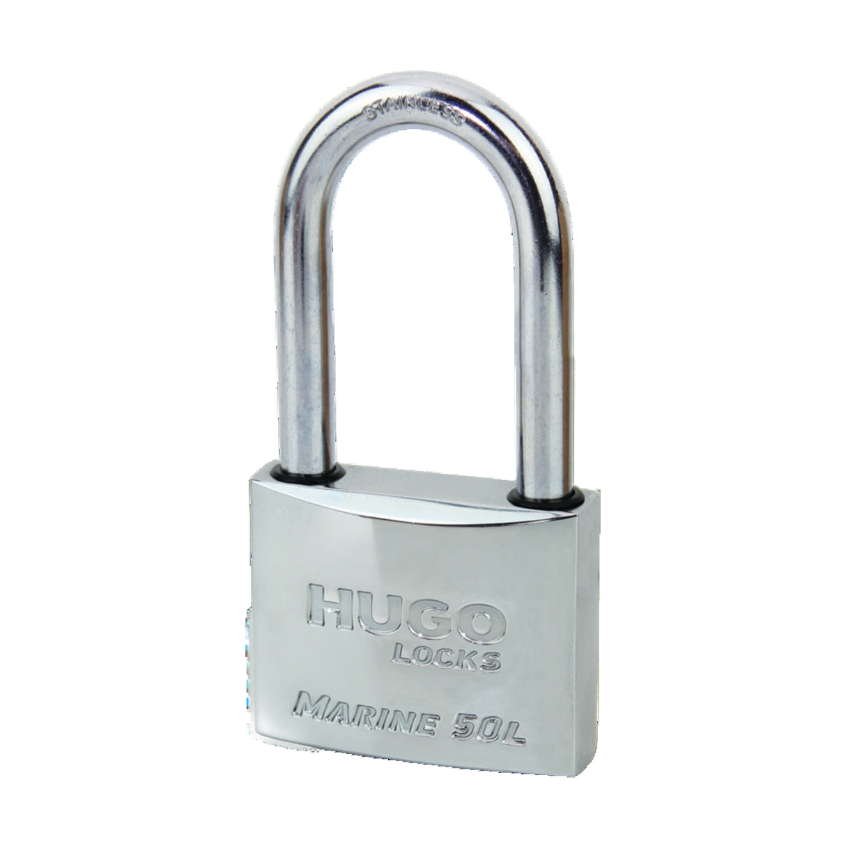 PADLOCK HUGO INOX LONG NECK MARINE 40L WITH 3 KEYS