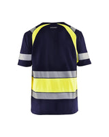 BLAKLADER HI-VIS T-SHIRT NAVY BLUE/HI-VIS YELLOW - Watson Hire