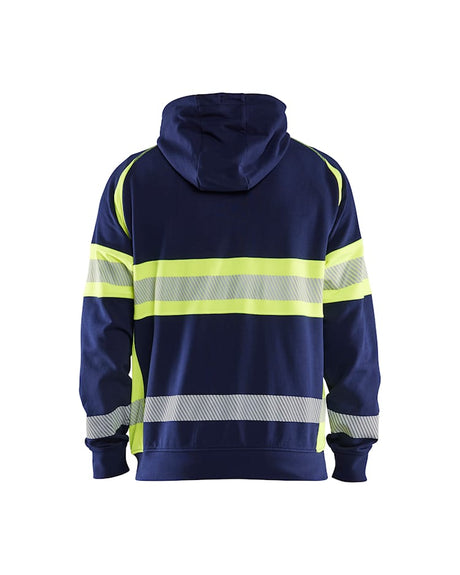 BLAKLADER HI-VIS HOODIE NAVY BLUE/HI-VIS YELLOW - Watson Hire