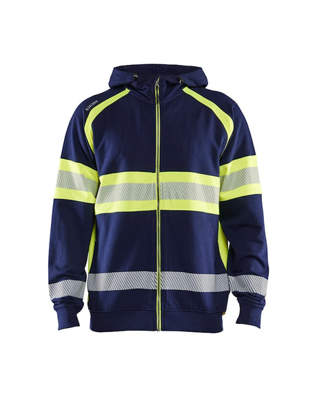 BLAKLADER HI-VIS HOODIE NAVY BLUE/HI-VIS YELLOW - Watson Hire