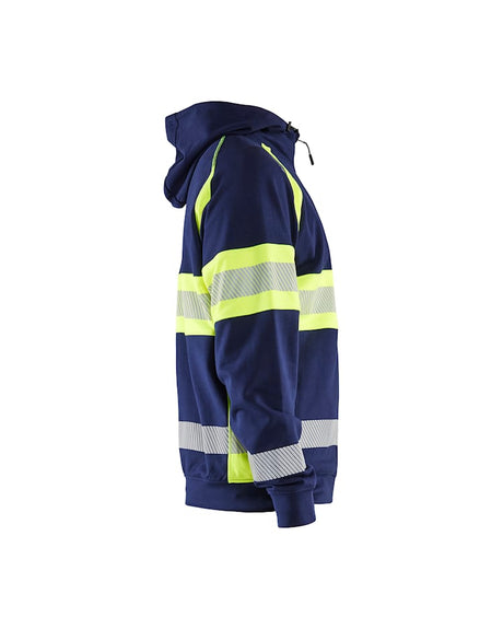 BLAKLADER HI-VIS HOODIE NAVY BLUE/HI-VIS YELLOW - Watson Hire