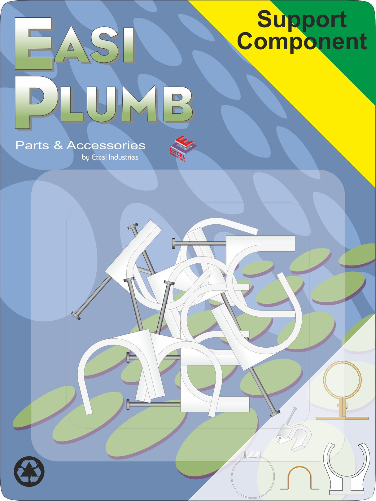 EASY PLUMB 3/4" NAIL PIPE CLIPS 5PK