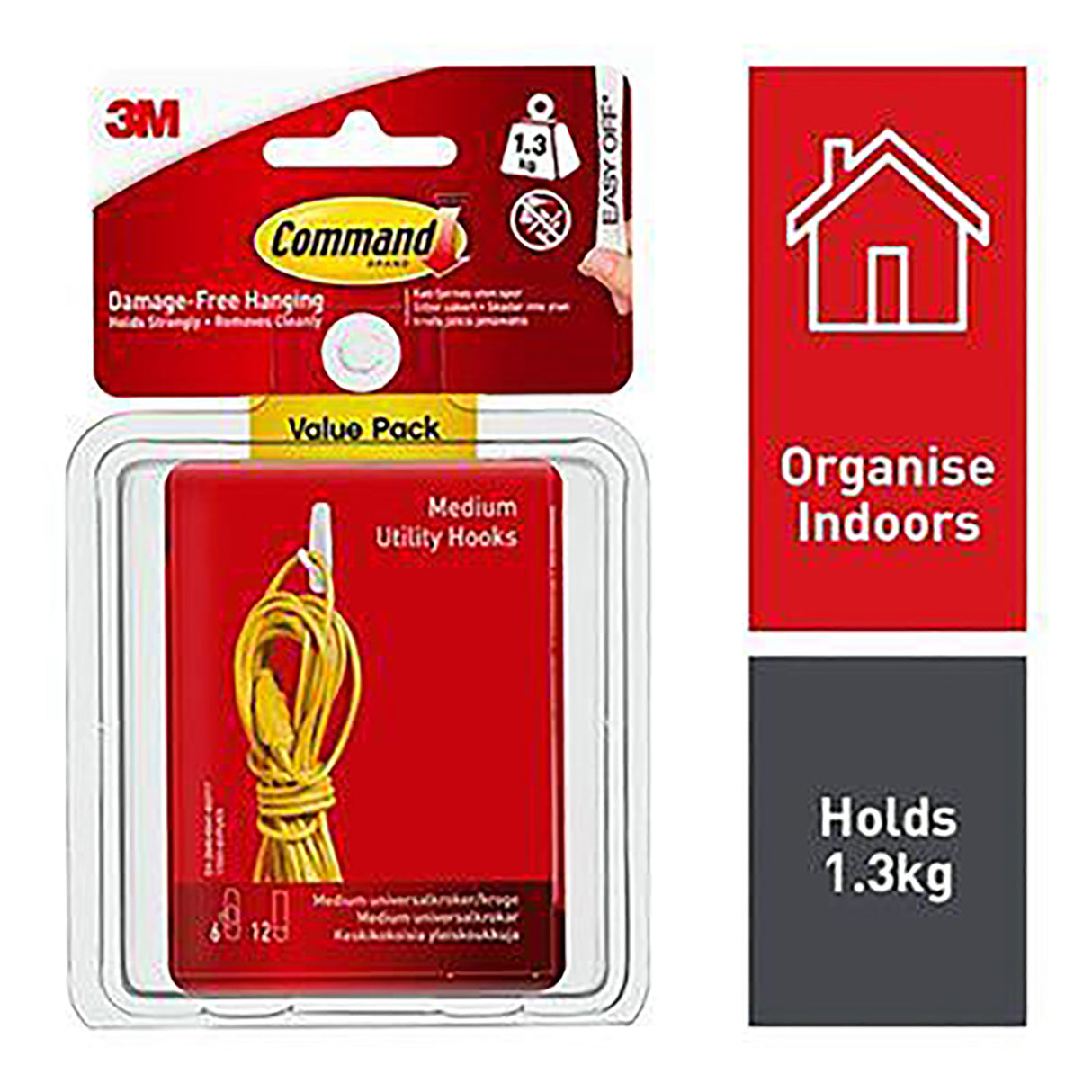 3M Medium Command Hooks Value