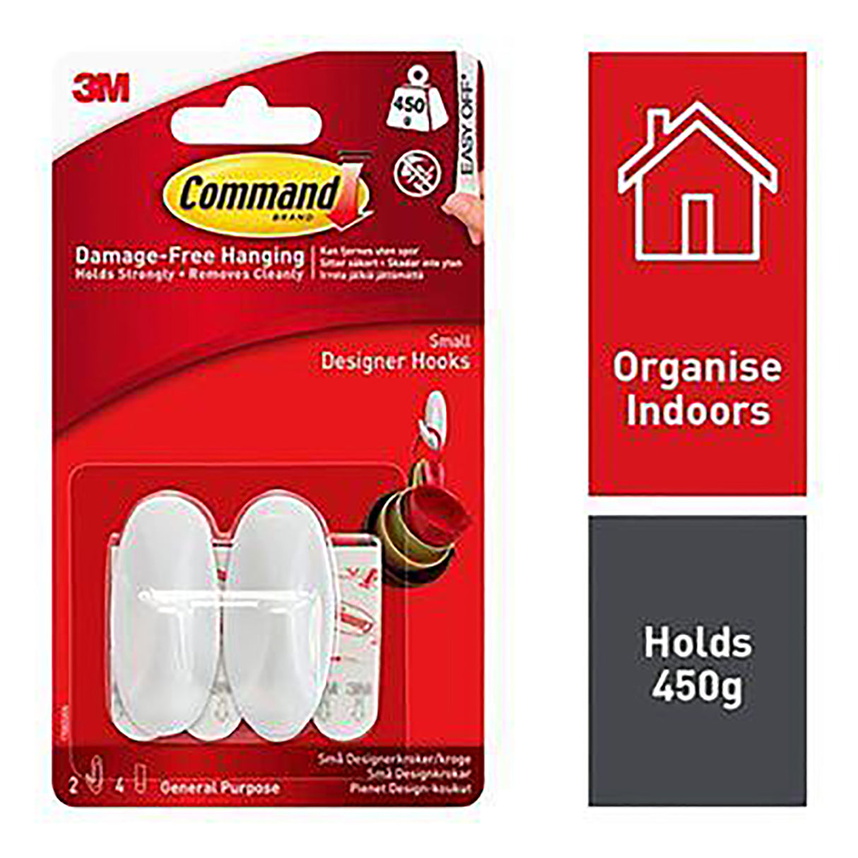 3M 17082 SM OVAL HOOKS (2 HOOK