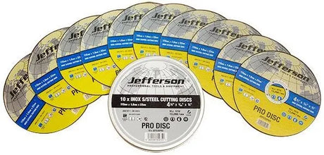 JEFFERSON 4.5" X 1MM INOX CUTTING DISC 22MM BORE (CASE OF 10) - Watson Hire