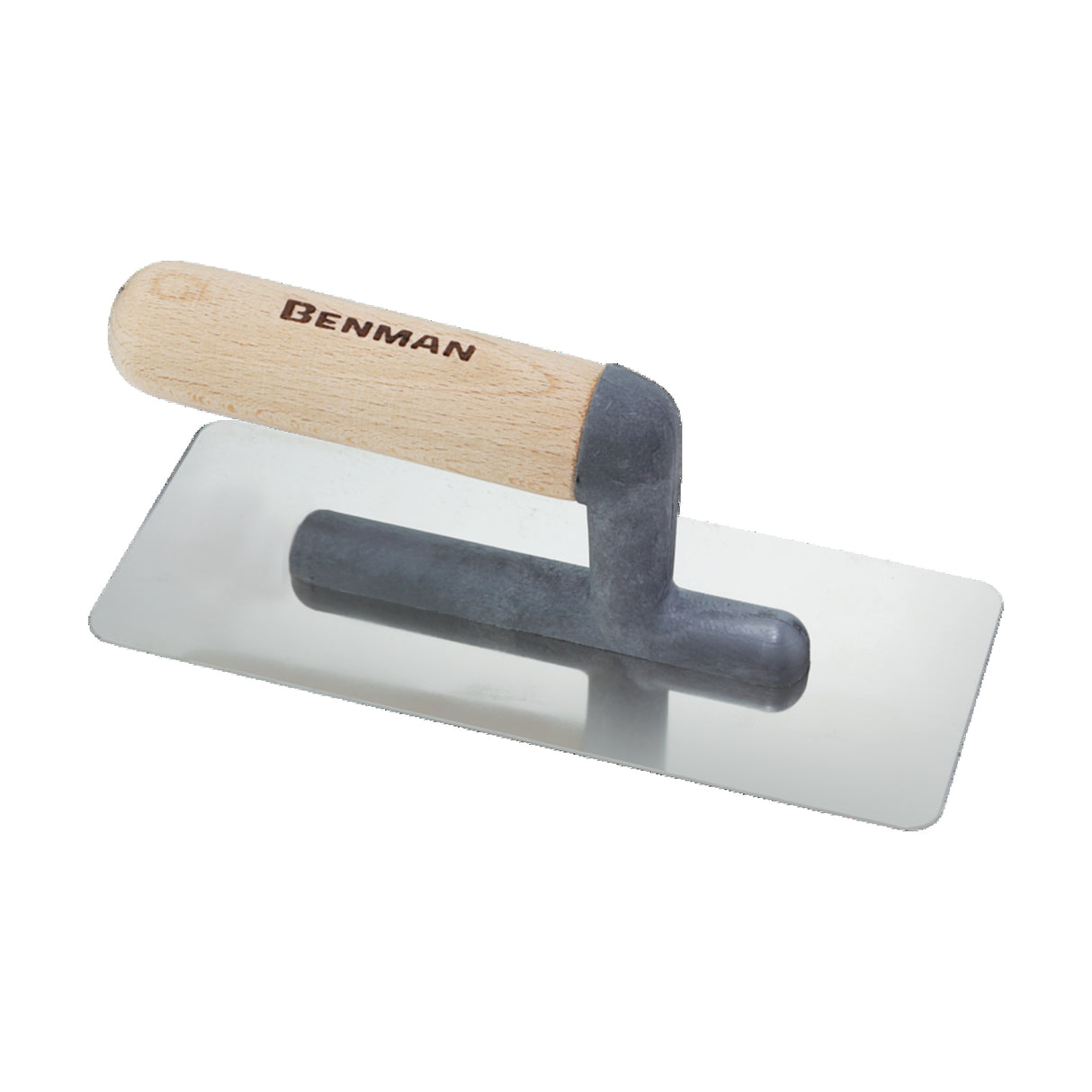 BENMAN STAINLESS STEEL TROWEL VENICE TYPE WOODEN HANDLE 80 X 200