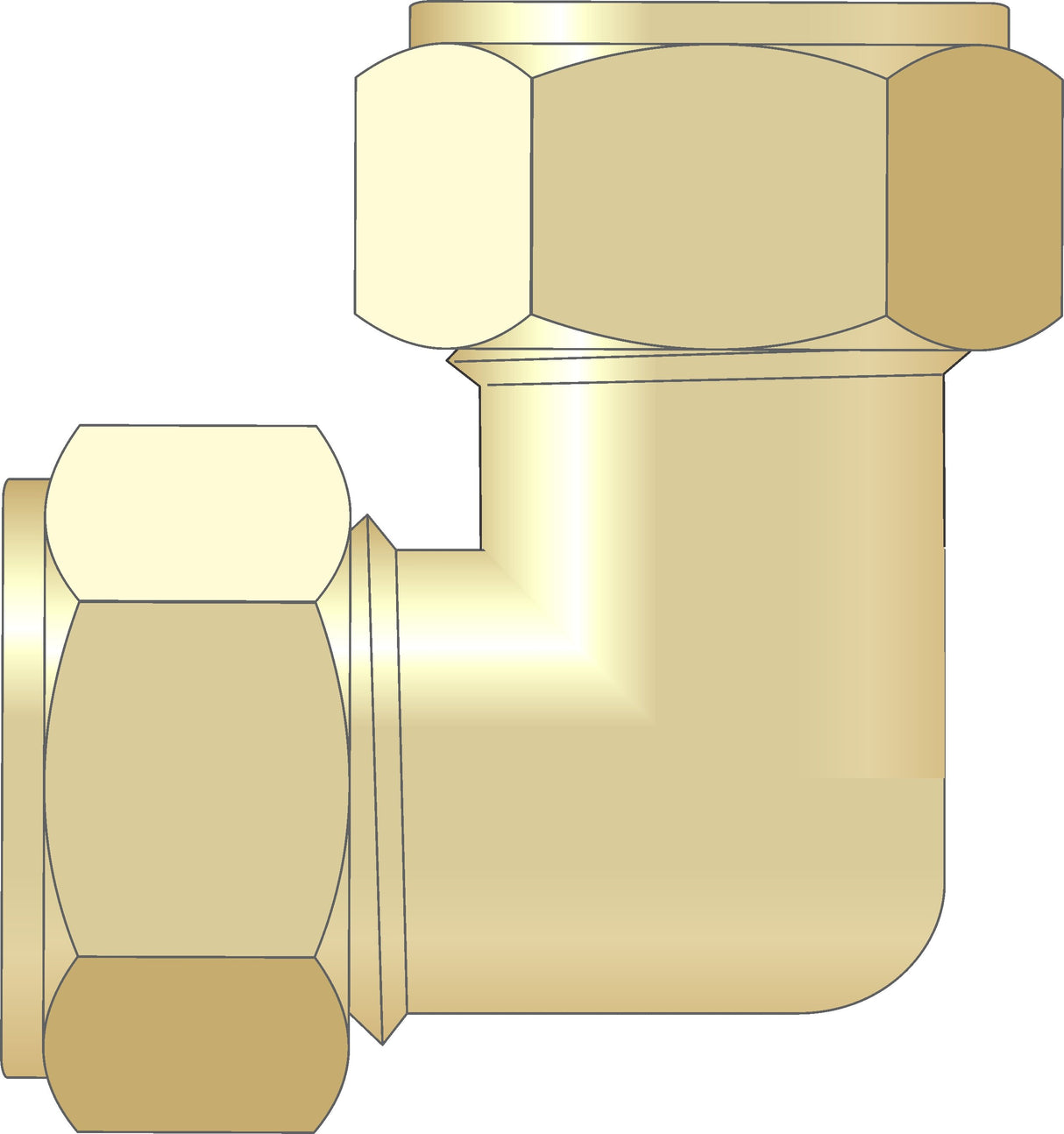Easy Plumb 1/2" Brass Compression Elbow