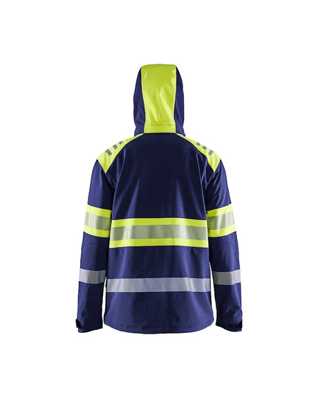 BLAKLADER HI-VIS SOFTSHELL JACKET NAVY YELLOW - Watson Hire