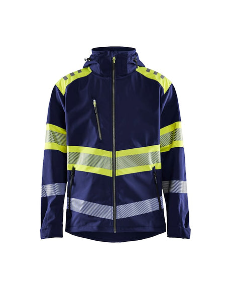 BLAKLADER HI-VIS SOFTSHELL JACKET NAVY YELLOW - Watson Hire