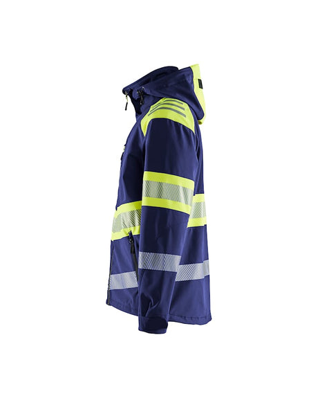 BLAKLADER HI-VIS SOFTSHELL JACKET NAVY YELLOW - Watson Hire