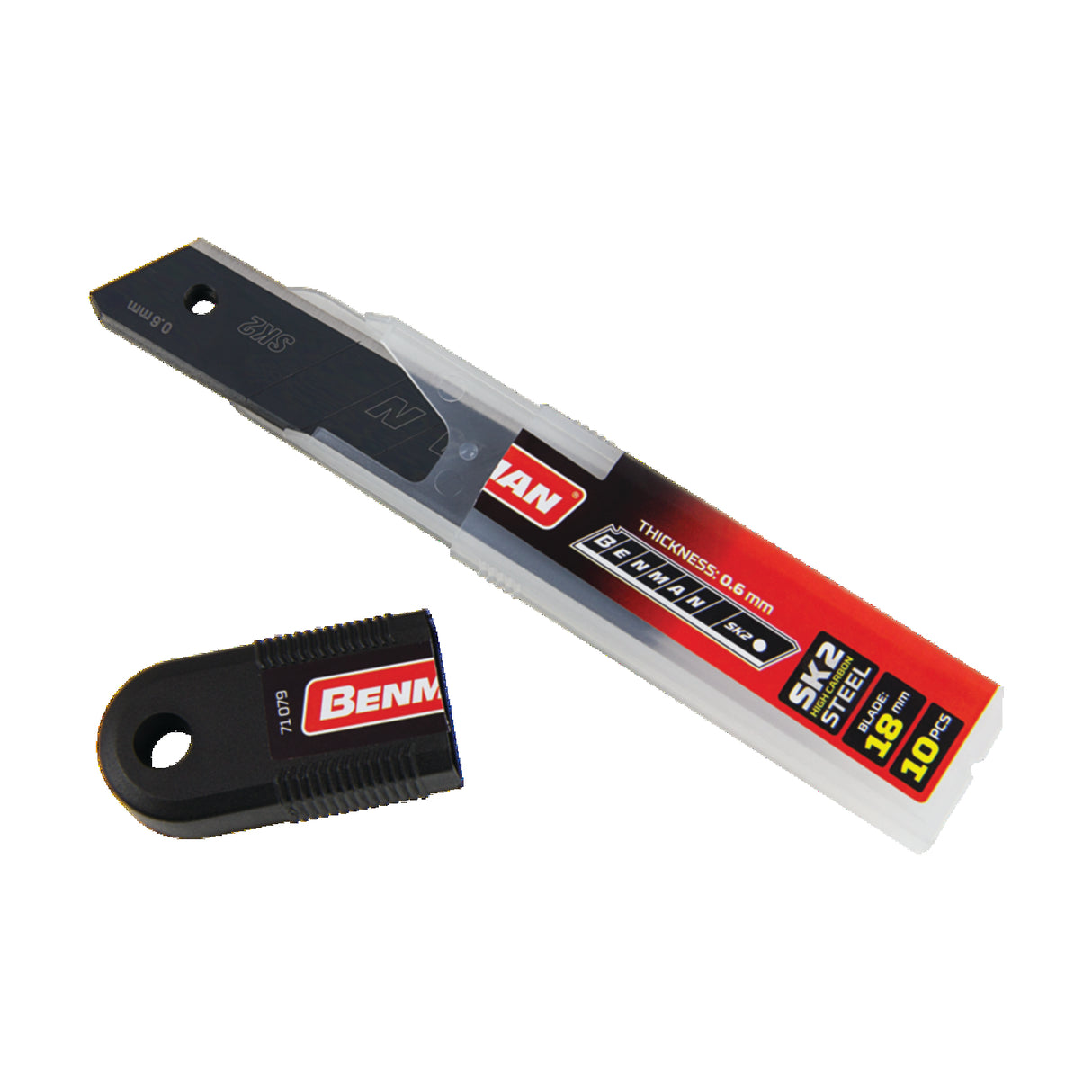 BENMAN SPARE BLADES BLACK FOR UTILITY KNIFE 18X0,6MM, (10PCS)