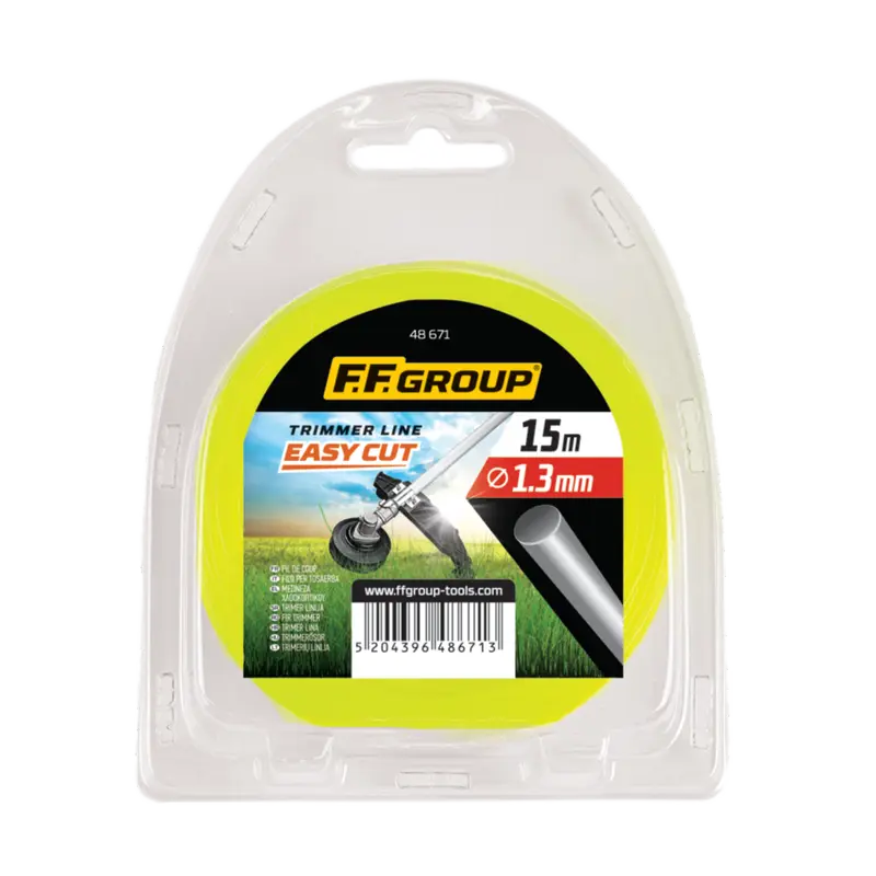 TRIMMER LINE EASY CUT, ROUND, LIGHT YELLOW 1.3MM X 15M
