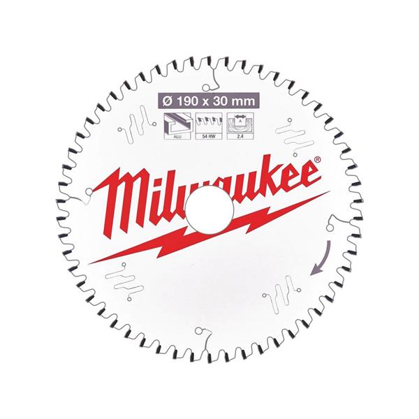 MILWAUKEE 190MM X 30MM 54T CIRCULAR SAW BLADE