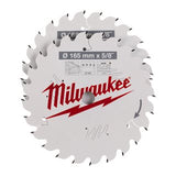 MILWAUKEE 165X15.87MM 24T CIRCULAR SAW BLADE TWIN PACK