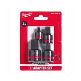 MILWAUKEE  IMPACT SOCKET SQUARE ADAPTOR SET (4 PIECES)