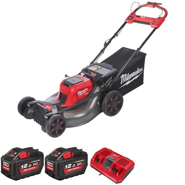 MILWAUKEE 53CM LAWNMOWER CW X2 12AH BATTERIES