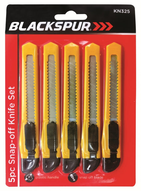 BLACKSPUR 6 PC TRANSPARENT SNAP-OFF KNIFE SET BB-KN325 - Watson Hire
