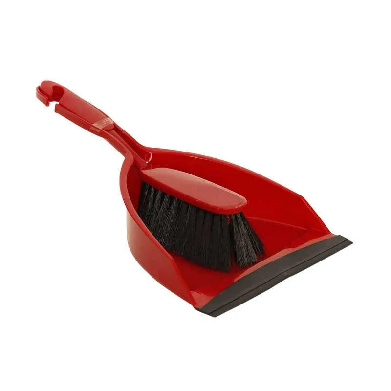DOSCO DUST PAN & BRUSH SET SHORT HANDLE