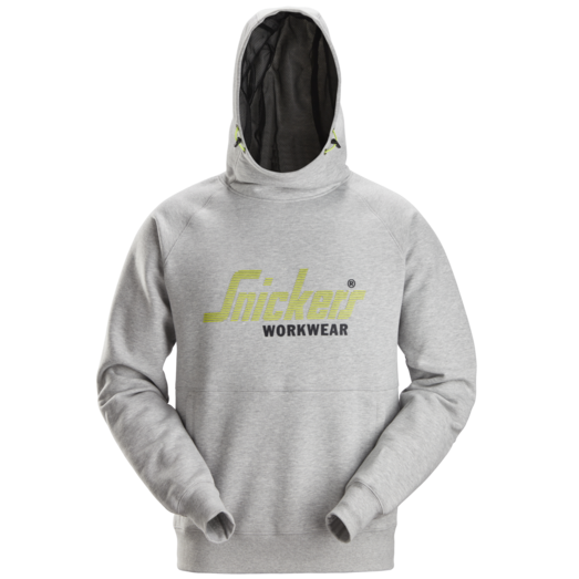 SNICKERS 2845 LOGO HOODIE - GREY - MEDIUM