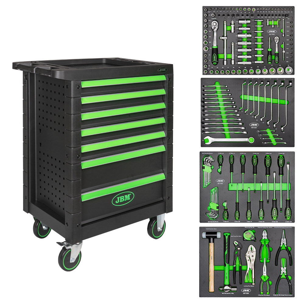 JBM 7 DRAWER TOOL CABINET WITH 172PCS TOOLS
