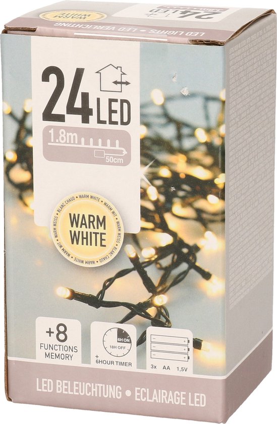 FAIRY LIGHTS 24 LED W/WHITE