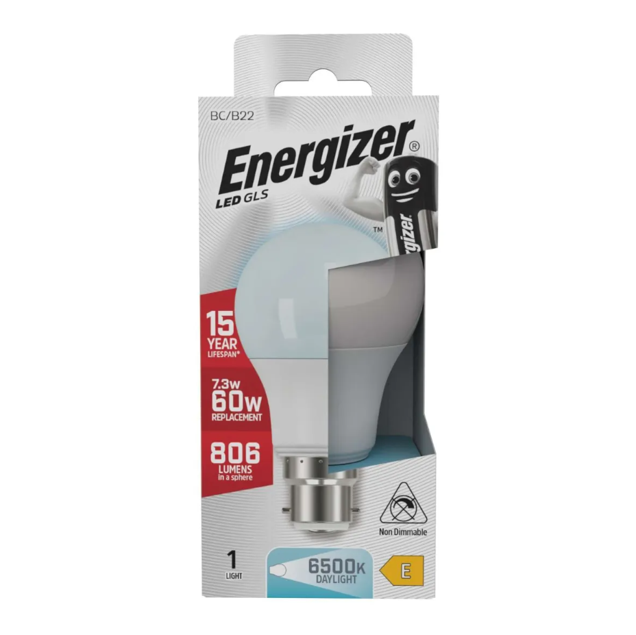 ENERGIZER LED GLS 7.3W B22 806LM DAYLIGHT  60W
