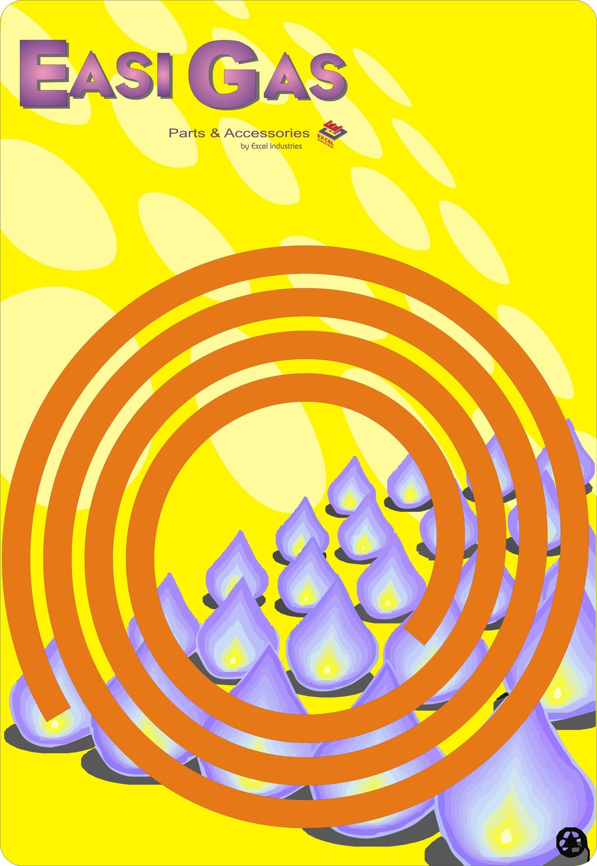 Easy Plumb 1.2M Length Orange Rubber Gas Hose (BS3212)