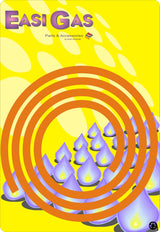 Easy Plumb 1.2M Length Orange Rubber Gas Hose (BS3212)