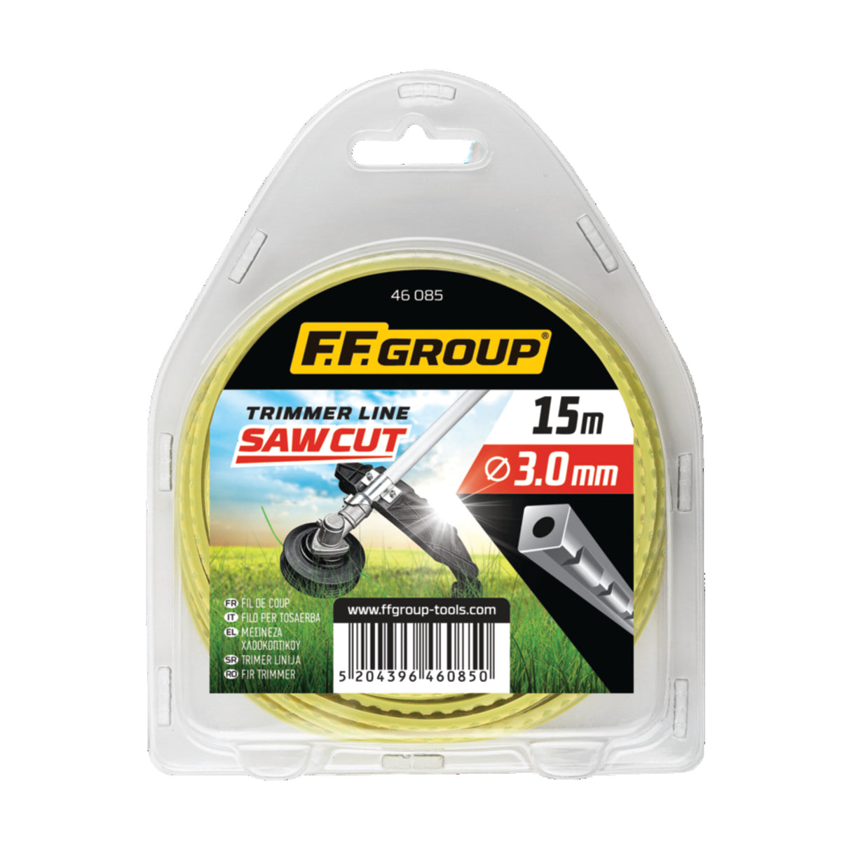 FF GROUP TRIMMER LINE SAW CUT DUO CORE SQUARE 3.0mmX51mX1LB