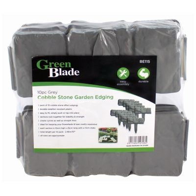 GREY COBBLE STONE GARDEN 10PC