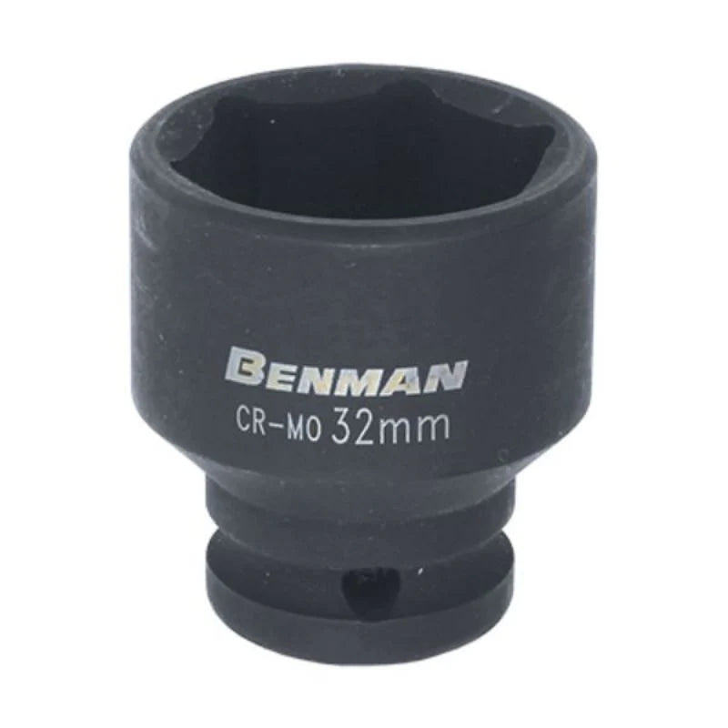 BENMAN IMPACT SOCKET, BLACK, 1/2", 38MML 19MM - Watson Hire