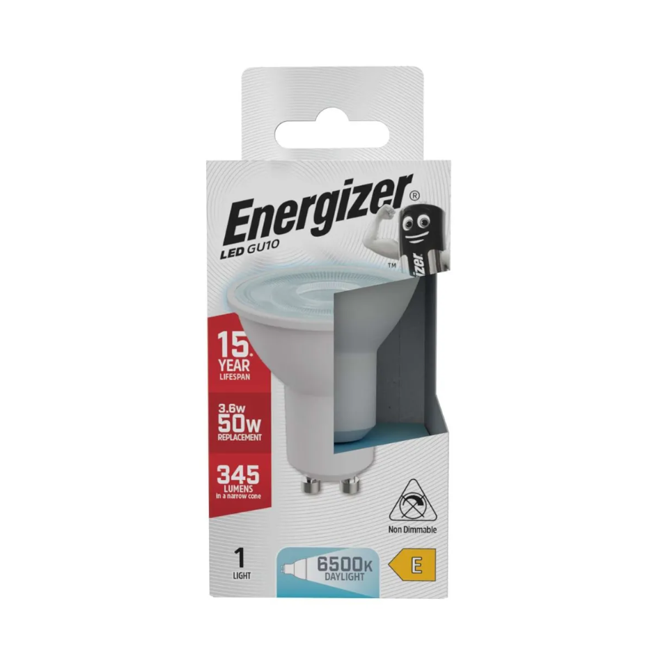 ENERGISER LED GU10 3.6W 345LM DAYLIGHT 50W