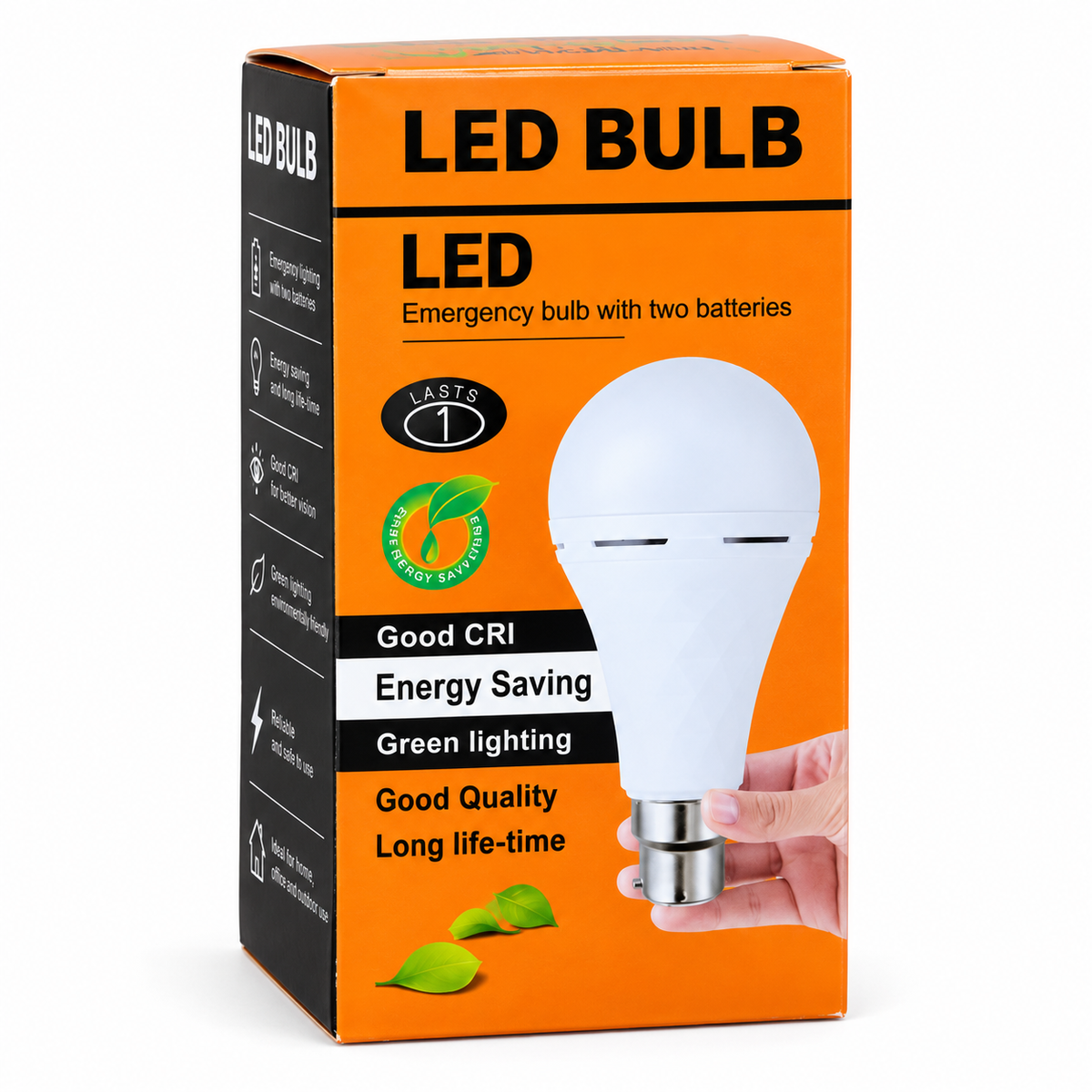 RECHARGEABLE 12W LED BULB WITH BAYONET FITTING