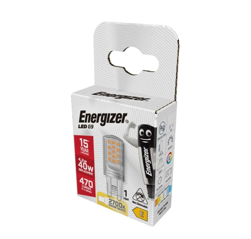 ENERGIZER LED G9 4.2W  40W  470LM  WARM WHITE 2700K