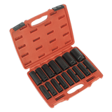 IMPACT SOCKET SET 16PC 1/2" SQ DRIVE