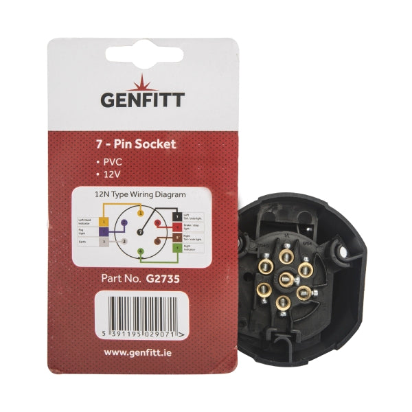 SOCKET PVC 7 PIN 12 VOLT