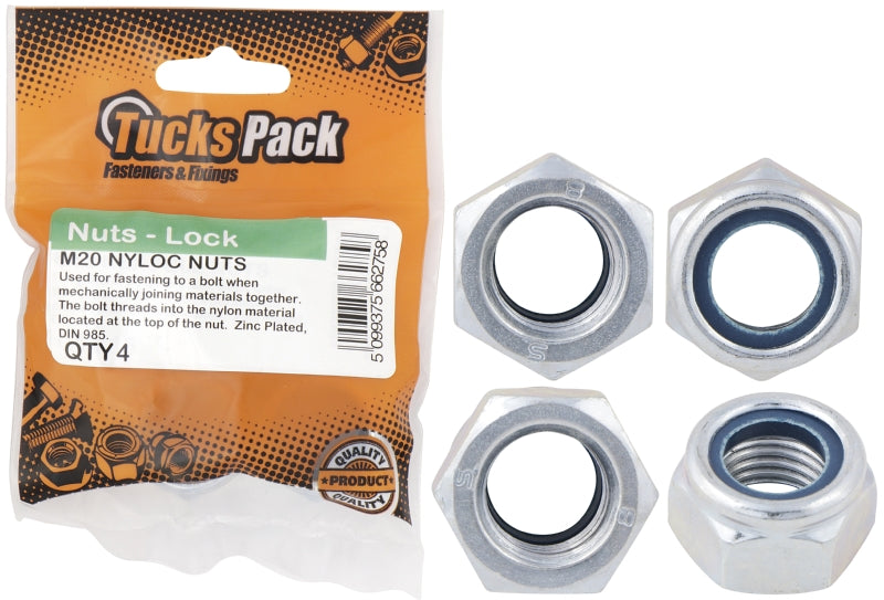 TUCKS M12 NYLOC NUTS PACK OF 16