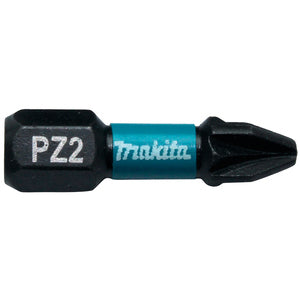 MAKITA IMPACT BLACK TORSION BIT PZ2 1/4 HEX SHANK 25 MM 2 P