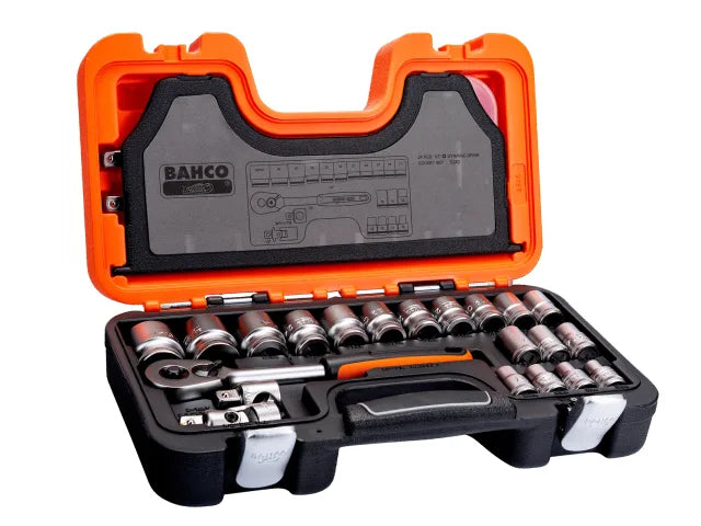 BAHCO 1/2IN DRIVE SOCKET SET (24 PIECE)
